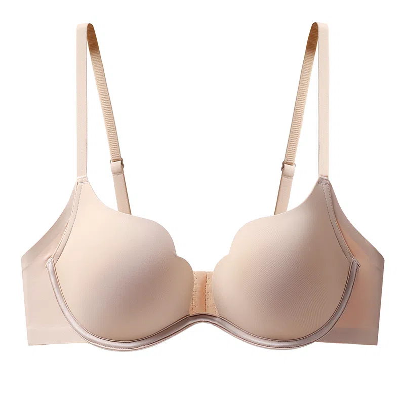 莫代尔 舒适承托防下垂内衣无痕收副乳贴身高弹肩带美背聚拢软钢圈纯色简约舒适上托文胸 女款