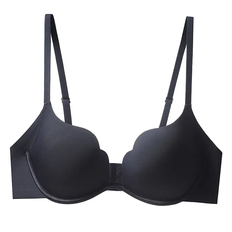 莫代尔 舒适承托防下垂内衣无痕收副乳贴身高弹肩带美背聚拢软钢圈纯色简约舒适上托文胸 女款