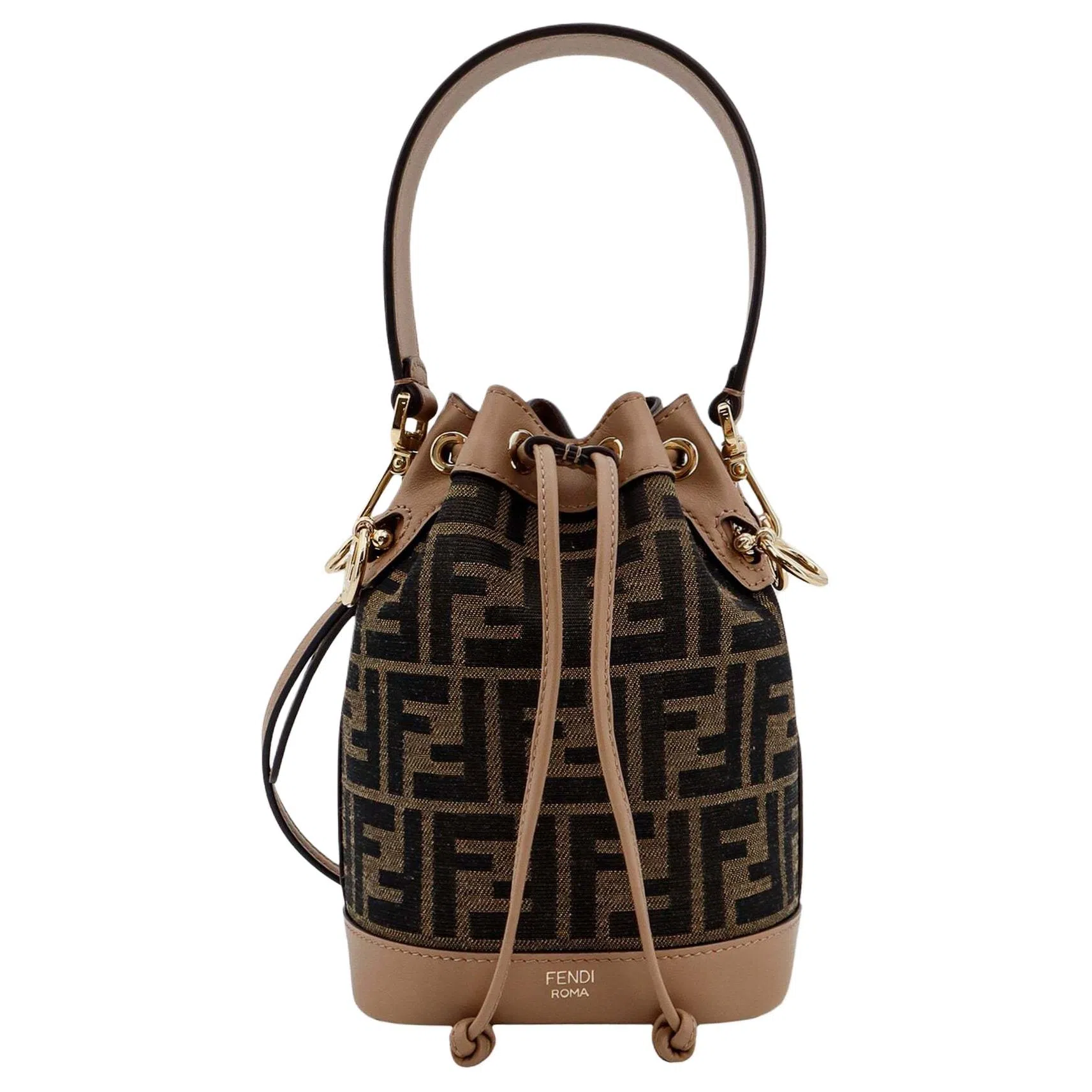 Fendi Mon Tresor Small Bucket Bag Brown
