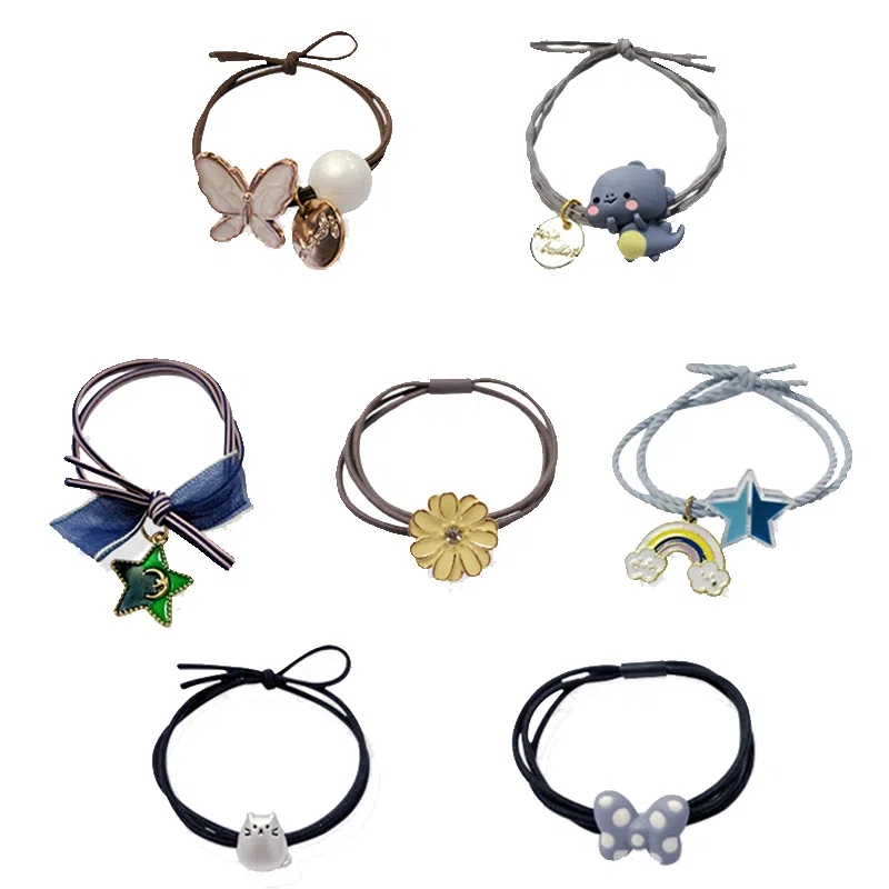 妖娆猫 一周星期头绳发饰套装礼盒可爱卡通皮筋绑头发发绳头饰创意实用高级感儿童礼品女生 发圈 女款