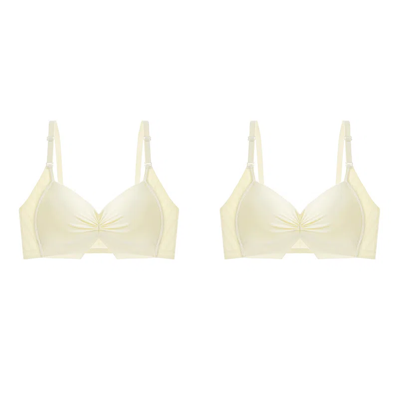 莫代尔 小胸聚拢显大轻薄内衣收副乳防下垂上托无痕平滑侧收提拉舒适简约立体文胸 女款 组合装