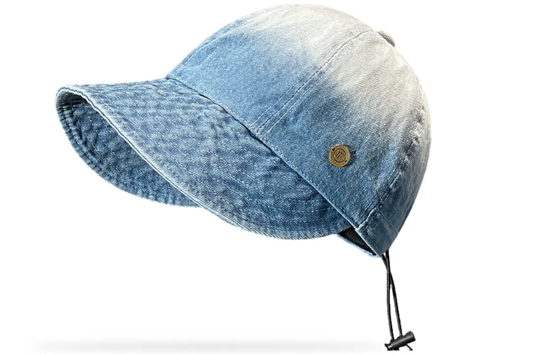 优幽兰 牛仔复古素颜遮脸大头围遮阳防晒大脸显小 棉 聚酯纤维 防晒帽 男女同款情侣款