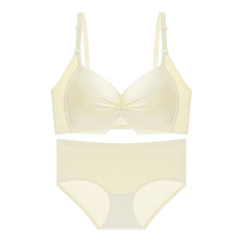 莫代尔 小胸聚拢显大轻薄内衣收副乳防下垂上托无痕平滑侧收提拉舒适简约立体文胸 女款 组合装