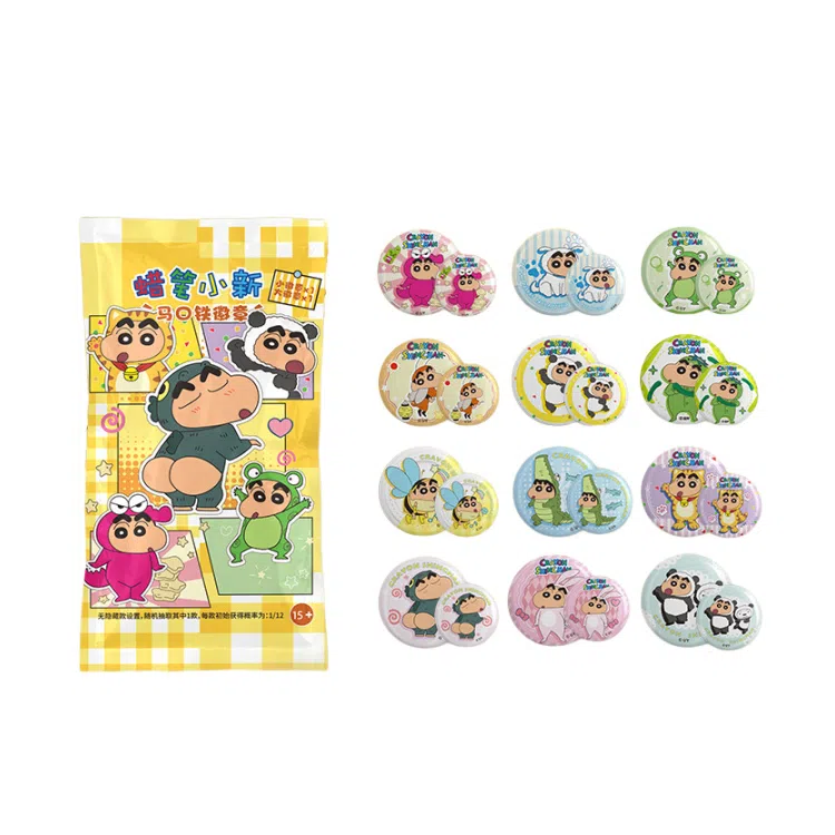 简动文创 蜡笔小新造型系列 马口铁吧唧 徽章