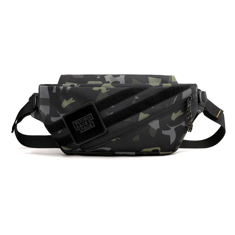 醇龙 多功能运动防水斜挎百搭韩版大容量休闲单肩斜挎小包 尼龙布 胸包 常规 男女同款情侣款 黑/军绿/迷彩/灰/深蓝