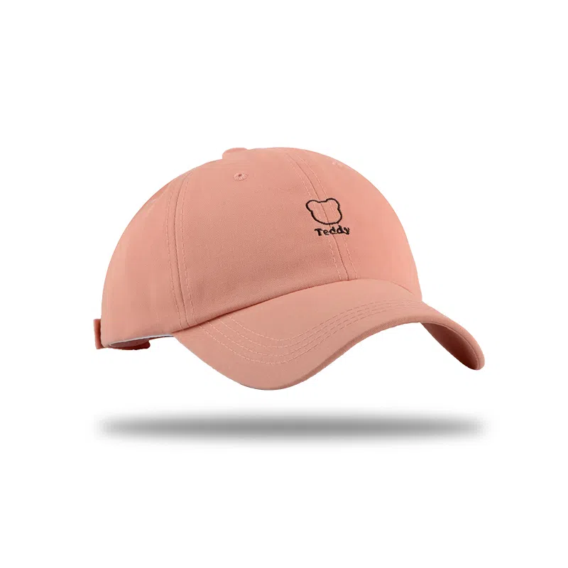 啄木鸟 可爱小熊棒球帽简约百搭显脸小遮阳防晒帽休闲透气学生太阳帽 棉 鸭舌帽 女款