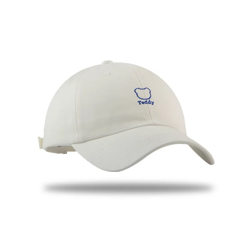 啄木鸟 可爱小熊棒球帽简约百搭显脸小遮阳防晒帽休闲透气学生太阳帽 棉 鸭舌帽 女款