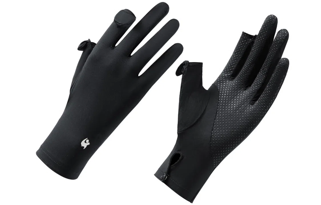 优幽兰 休闲简约户外骑行防紫外线防滑可触屏遮阳 防晒手套冰袖护臂手套 女款