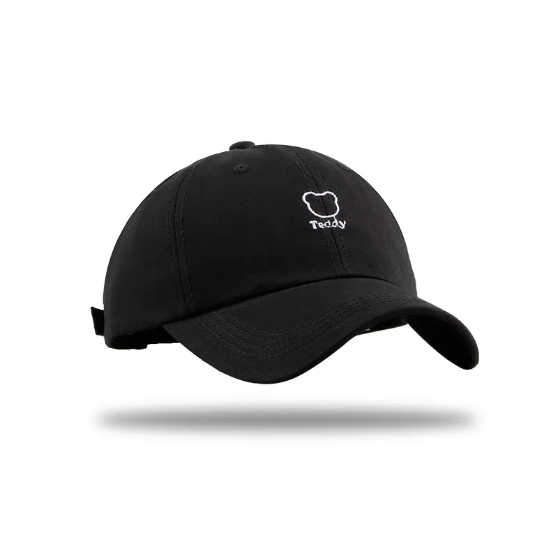 啄木鸟 可爱小熊棒球帽简约百搭显脸小遮阳防晒帽休闲透气学生太阳帽 棉 鸭舌帽 女款