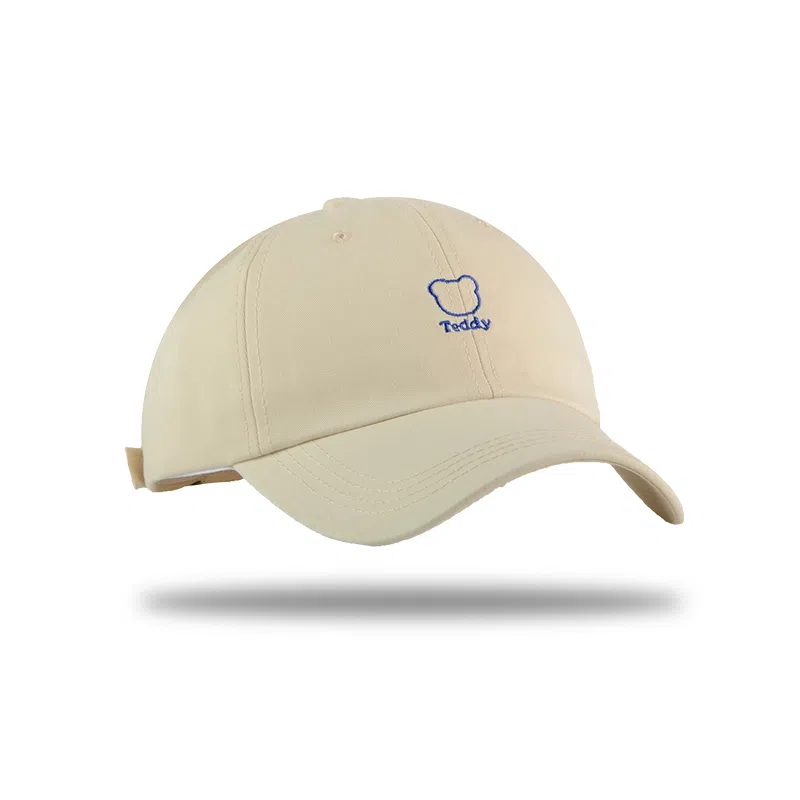 啄木鸟 可爱小熊棒球帽简约百搭显脸小遮阳防晒帽休闲透气学生太阳帽 棉 鸭舌帽 女款