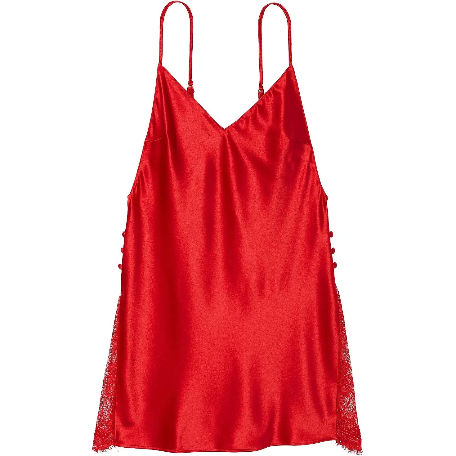 Victoria's Secret Satin Plunge Lace Inset Slip Lipstick V