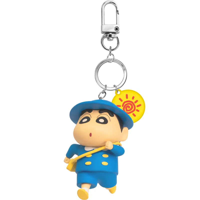 灵动创想 蜡笔小新的一天 钥匙扣 男女同款情侣款