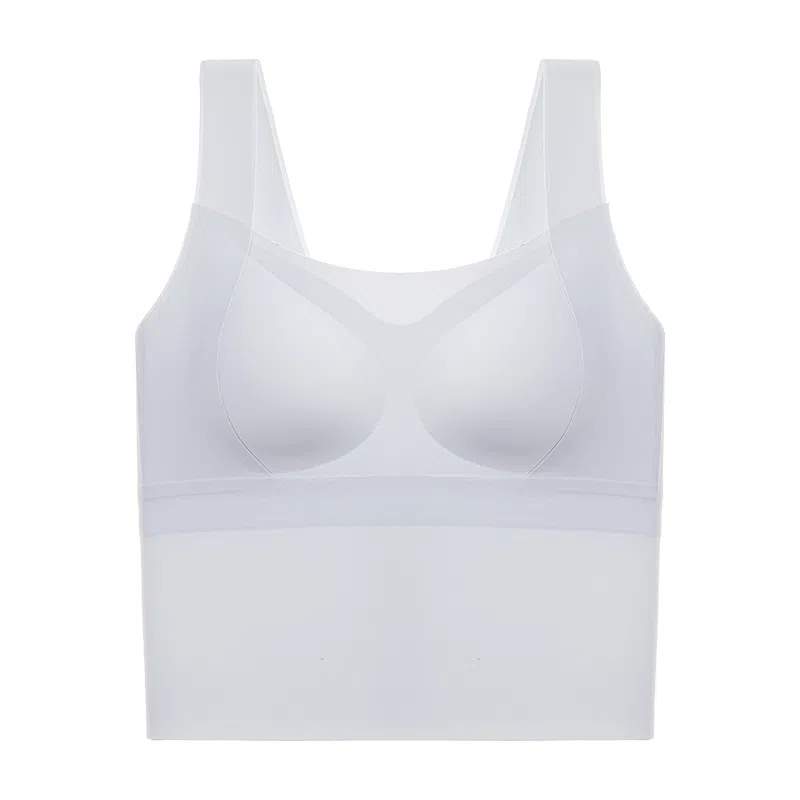 欧迪芬 纯色侧收无痕美背舒适自带胸垫无钢圈宽肩带背心 女款