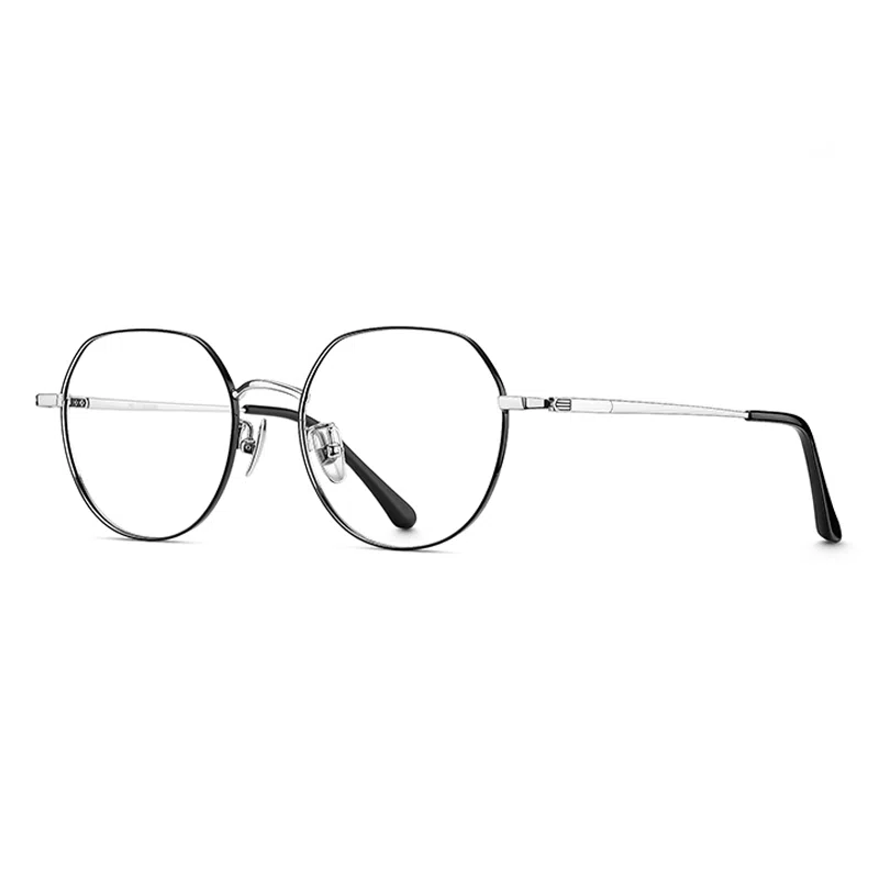 【联系客服可配度数】 苍木优品 超轻纯钛近视眼镜框配全钛多边形钛合金眼睛镜架 β钛 椭圆形 光学镜架 男女同款情侣款