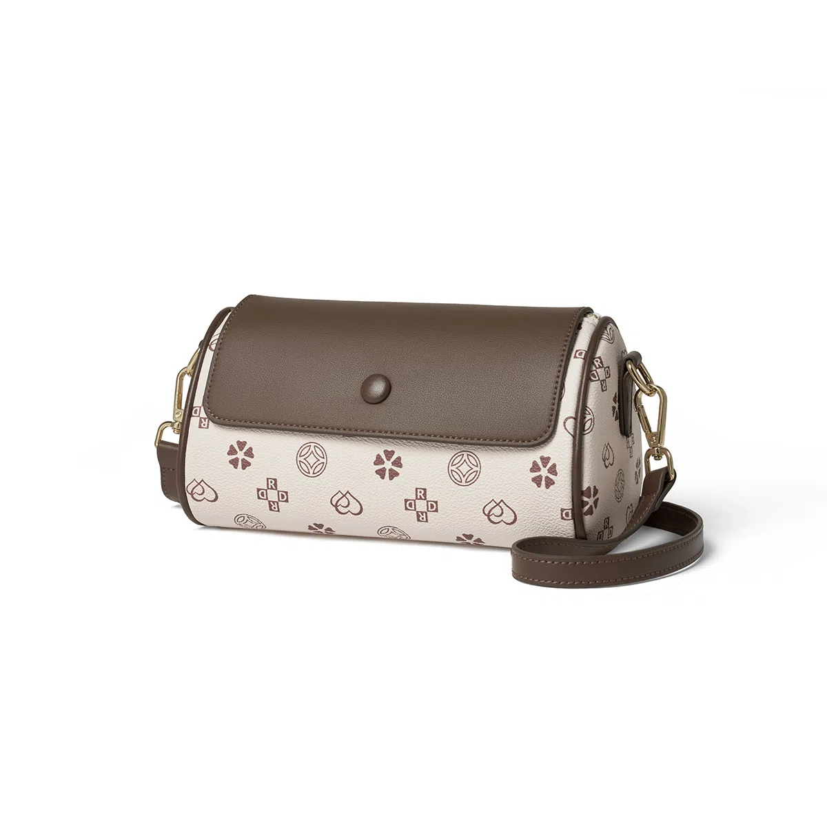 红蜻蜓 经典复古老印花高级感调节背带春夏季高级感百搭通勤 牛皮 单肩包腋下包斜挎包 常规 女款 多色