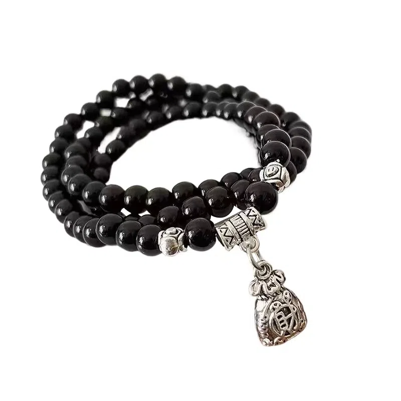 亲喜 福袋 中性新中式山鬼花钱多层串珠古风小众暗黑冷淡酷酷中国风国潮设计感 合金 手串 男女同款情侣款