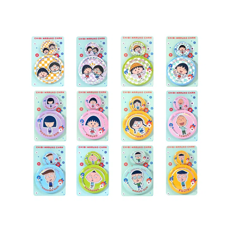 简动文创 樱桃小丸子大头系列 周边吧唧 可爱卡通 马口铁 徽章