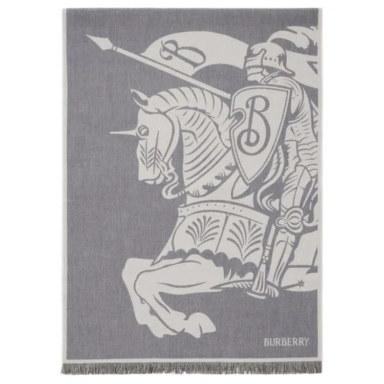 Burberry Embroidered Logo Scarf Brown