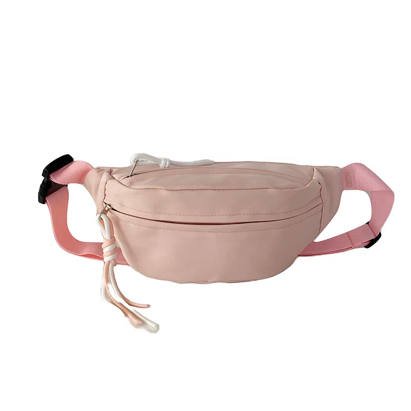 醇龙 运动潮流纯色 尼龙 单肩包腰包小挎包斜挎包胸包 男女同款情侣款 黄/绿/白/黑/粉