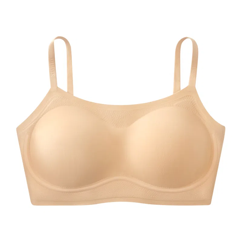 素肌良品 纯色背心式裸感无痕无钢圈软支撑文胸 女款
