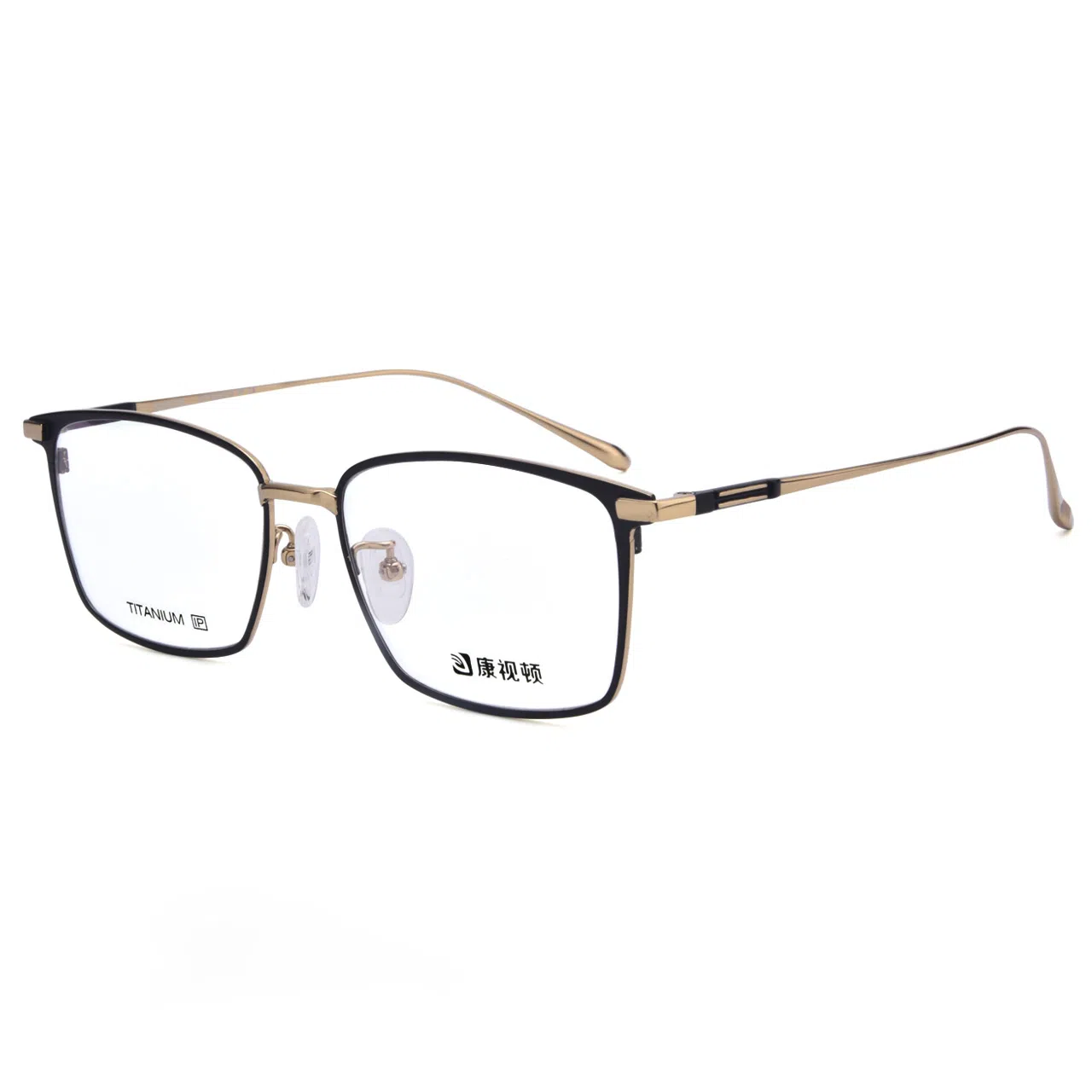 【联系客服可配度数】 康视顿 复古超轻近视眼镜框全框 板材镜架纯钛β钛 方形 光学镜架 男款 可选依视路蔡司明月凯米镜片