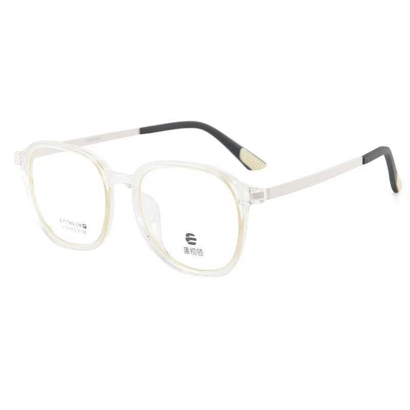 【联系客服可配度数】 康视顿 时尚潮流近视眼镜框 β钛 方形 光学镜架 男女同款情侣款 可选蔡司依视路明月凯米镜片