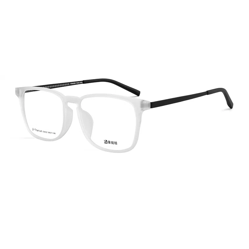 【联系客服可配度数】 康视顿 休闲商务近视眼镜框 β钛 方形 光学镜架 男款 可选蔡司依视路凯米明月镜片