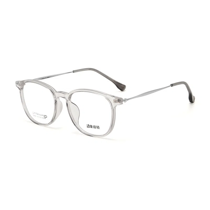 【联系客服可配度数】 康视顿 冷茶色近视素颜 板材镜架β钛 方形 光学镜架 男女同款情侣款