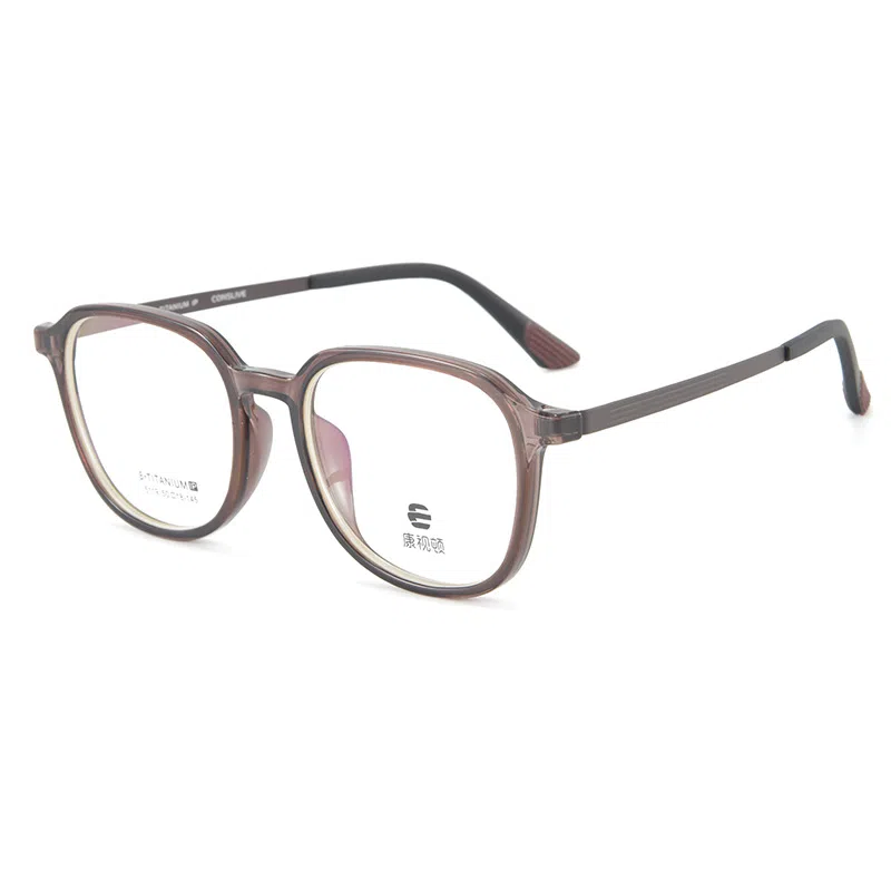 【联系客服可配度数】 康视顿 时尚潮流近视眼镜框 β钛 方形 光学镜架 男女同款情侣款 可选蔡司依视路明月凯米镜片
