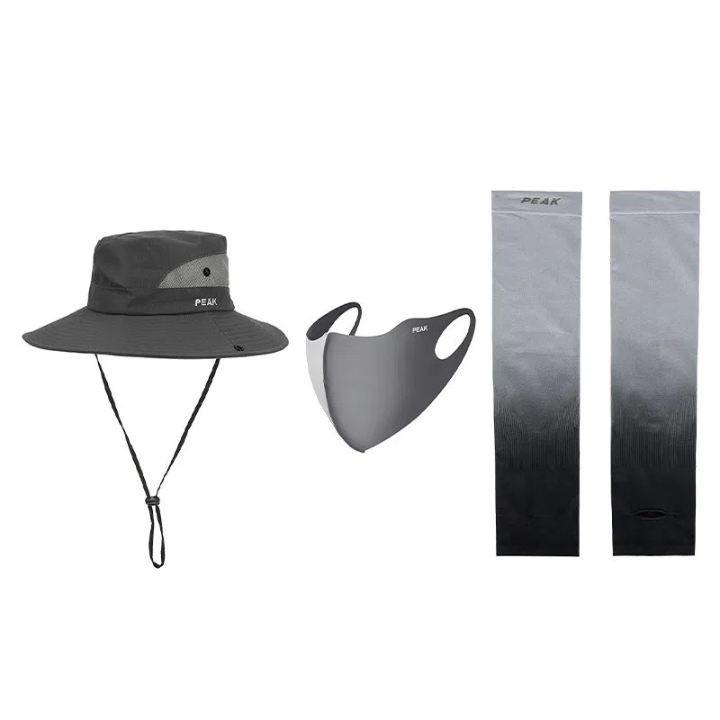 匹克 户外防晒登山运动通风透气可折叠轻盈 大帽檐拼色 聚酯纤维 渔夫帽 男女同款情侣款