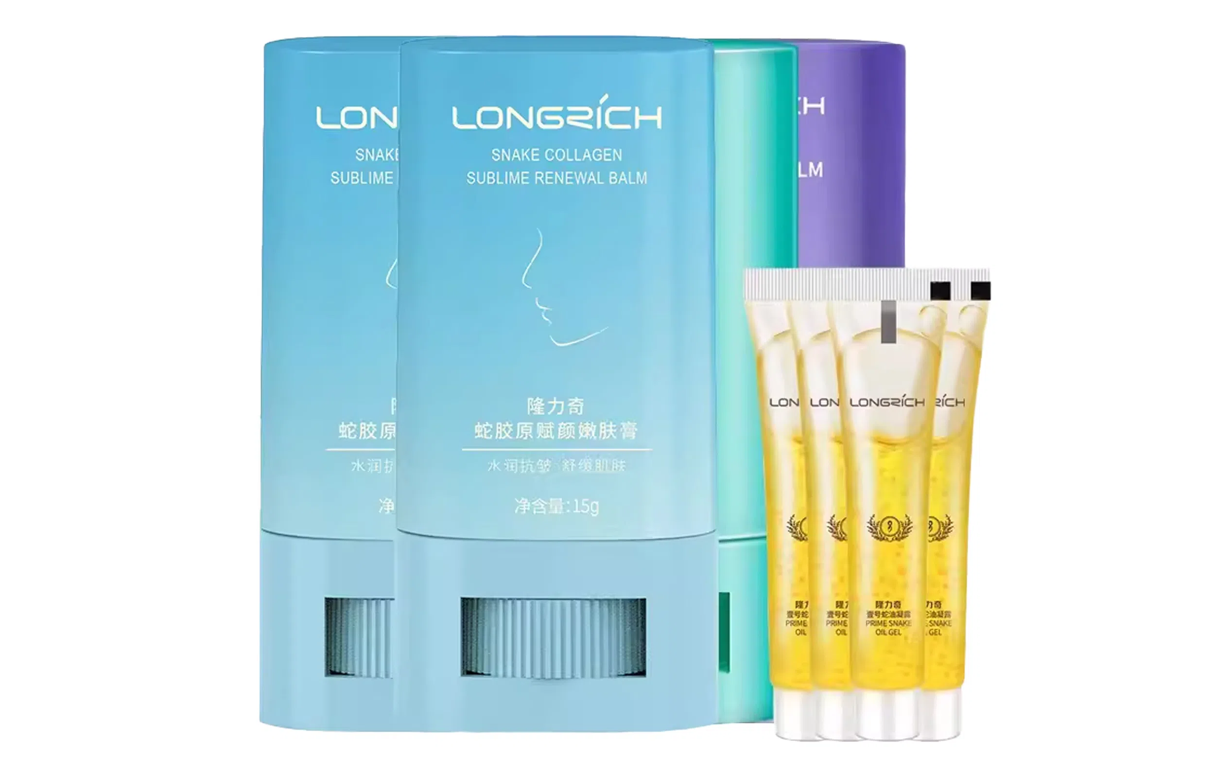 隆力奇 蛇胶原紧致护肤套装 保湿 六件套