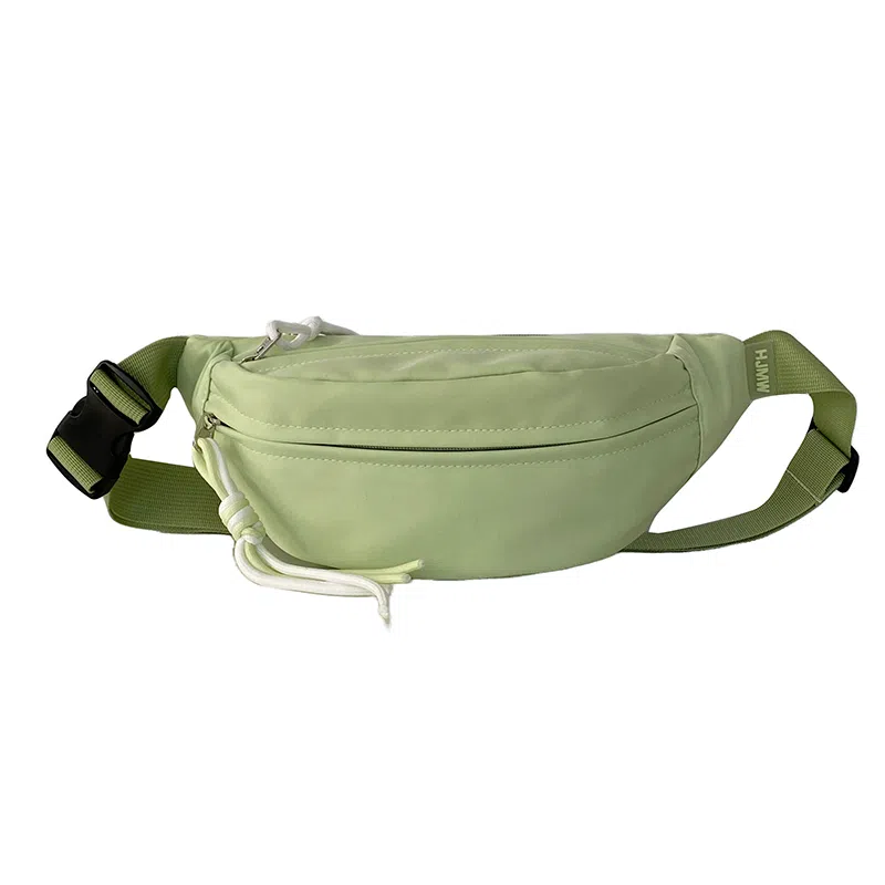 醇龙 运动潮流纯色 尼龙 单肩包腰包小挎包斜挎包胸包 男女同款情侣款 黄/绿/白/黑/粉