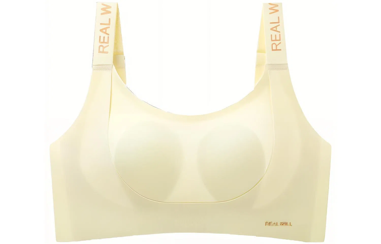 润微 字母肩带版兔耳朵内衣女大胸显小胸无痕薄款收副乳文胸