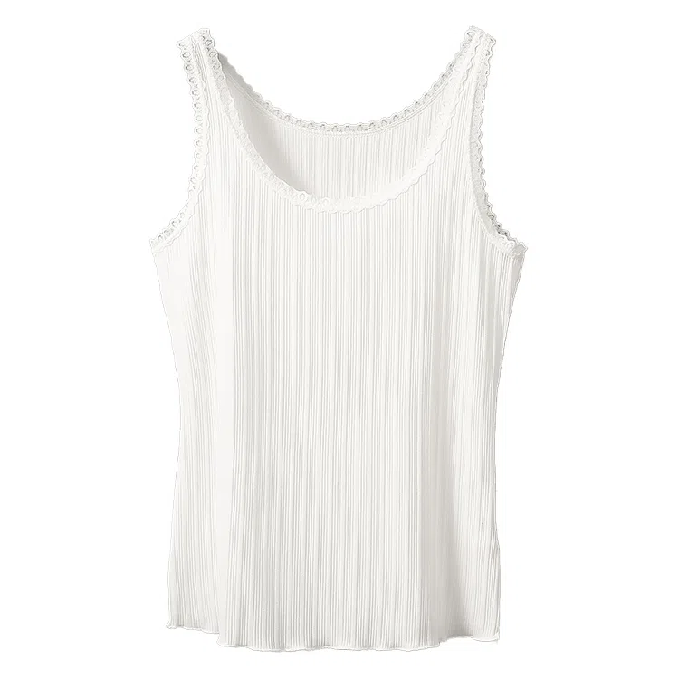 红豆 百搭纯色蕾丝打底外穿背心 女款