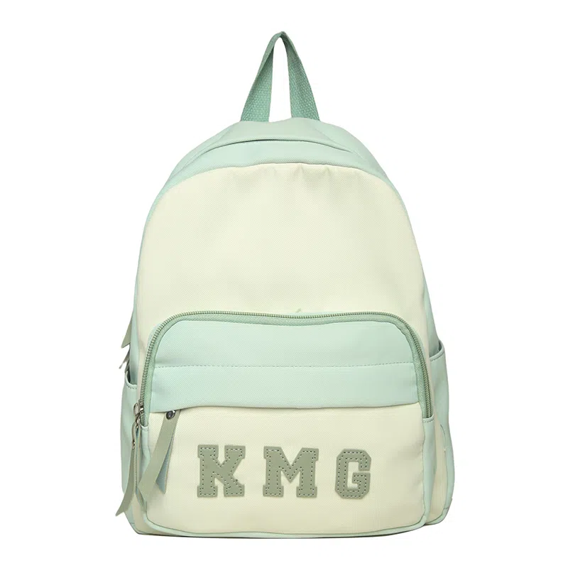 醇龙 撞色字母出游旅行韩系学院风轻便 尼龙 双肩包 常规 粉/蓝/黑/黄/绿