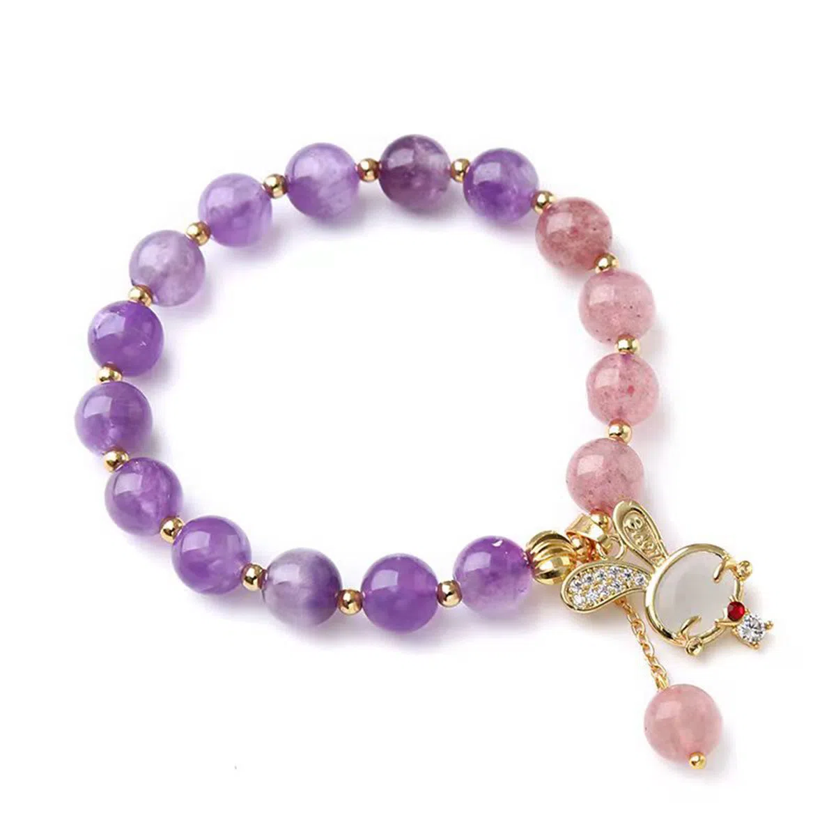 盈满堂 兔子 小众高级感 水晶 玉石手串 女款