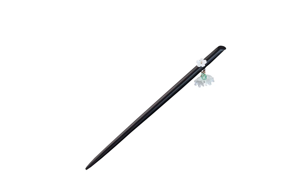 牧言 复古气质小众设计高级感 白色小花流苏素簪马面裙旗袍汉服盘发铃兰花 发簪 女款