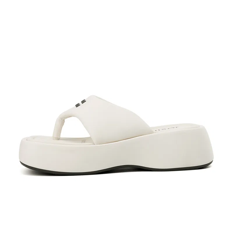 卓诗尼 简约百搭 橡胶底 防滑人字拖鞋 女款