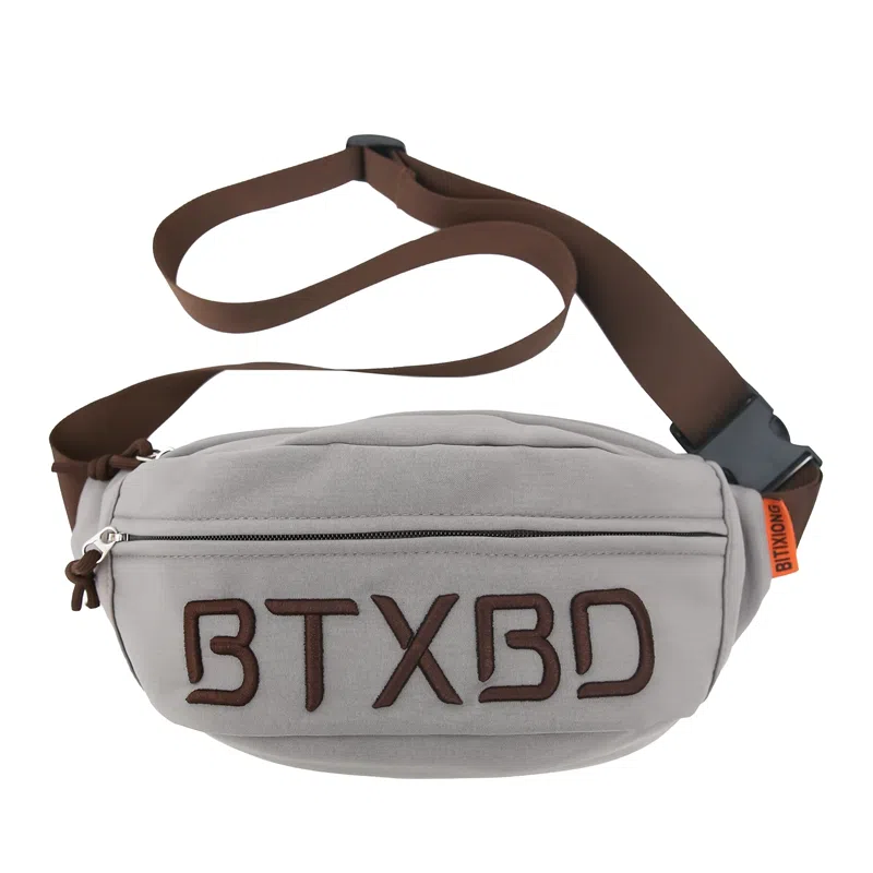 醇龙 简约百搭 尼龙布 胸包 常规 男女同款情侣款 黑/白/灰/红/桔