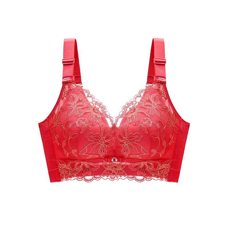 欧迪芬 上托聚拢小胸显大侧收美背透气舒适无钢圈蕾丝文胸 女款