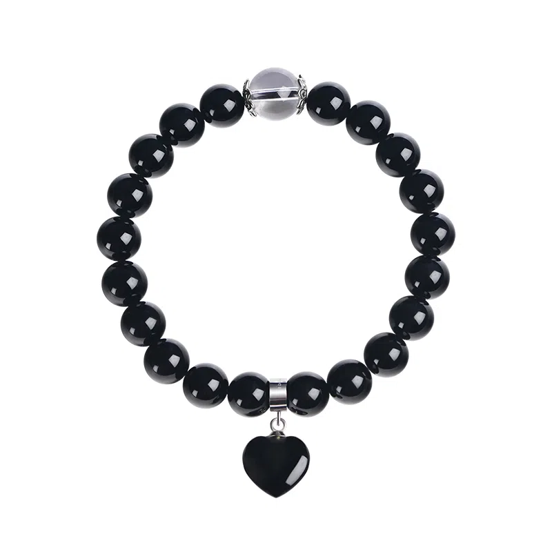 石头记 一往情深系列 小众 黑 玛瑙 手串 男女同款情侣款