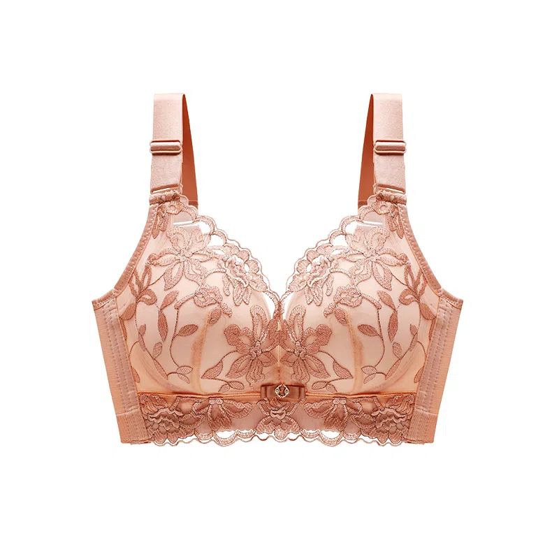 欧迪芬 上托聚拢小胸显大侧收美背透气舒适无钢圈蕾丝文胸 女款