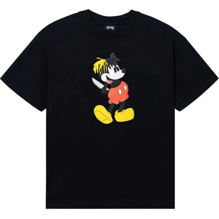 Revenge SS24 XXXTENTACION Cartoon Print T-Shirt Black