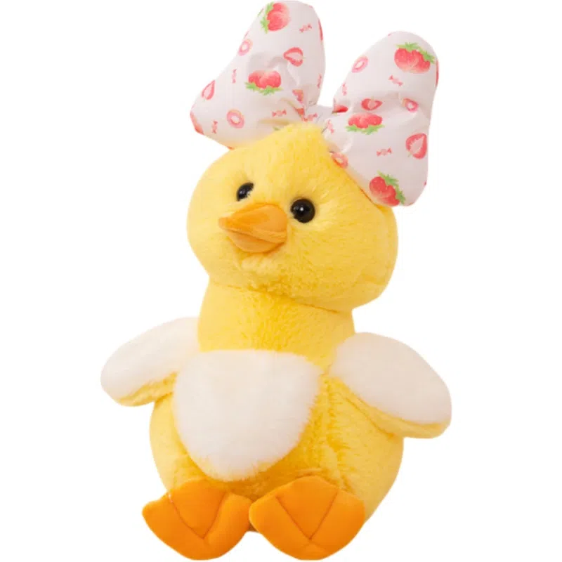 公主恋人 卡通可爱香蕉鸭蝴蝶结款抱枕 创意布娃娃 玩偶 毛绒公仔