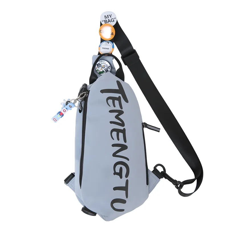 行途 情侣休闲 尼龙 胸包 常规 男女同款情侣款 黑色/白色/蓝色/红色