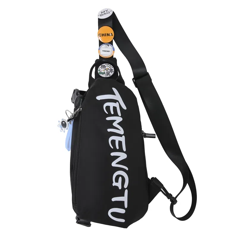 行途 情侣休闲 尼龙 胸包 常规 男女同款情侣款 黑色/白色/蓝色/红色