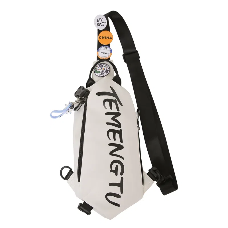 行途 情侣休闲 尼龙 胸包 常规 男女同款情侣款 黑色/白色/蓝色/红色