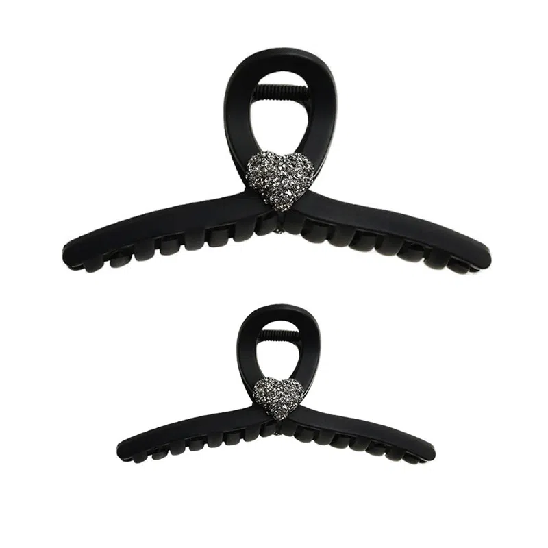 左欧 大号发量多后脑勺盘发黑色高级感鲨鱼 发夹 女款