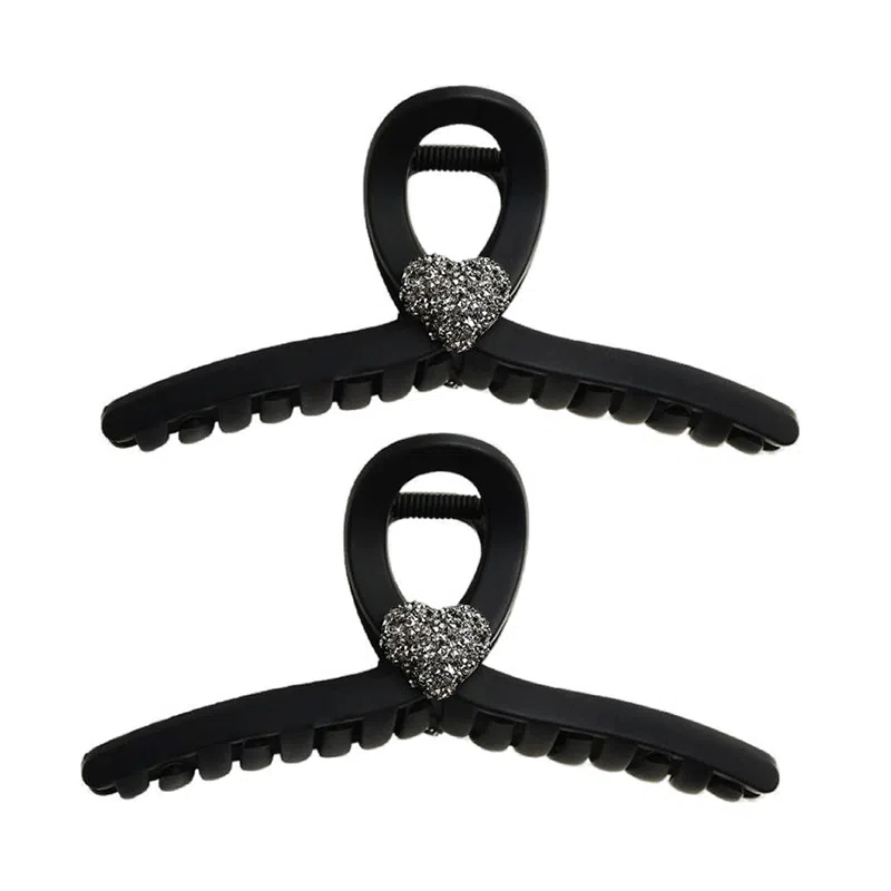 左欧 大号发量多后脑勺盘发黑色高级感鲨鱼 发夹 女款