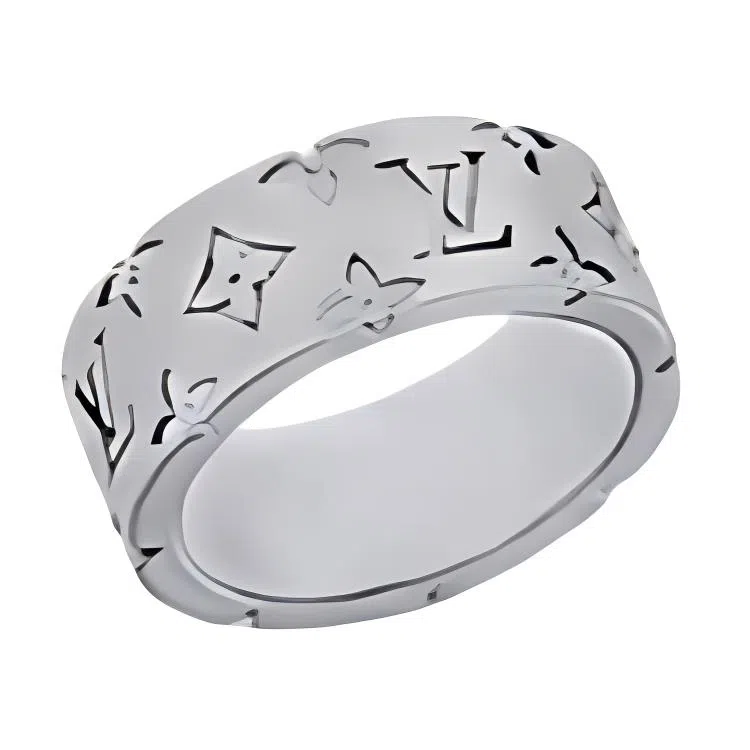 Louis Vuitton Mosaic Ring Silver